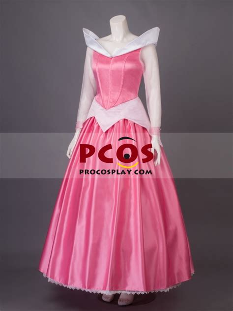 We Have Disney Cartoon Sleeping Beauty Princess Aurora Cosplay Costume Pink Dress For Sale