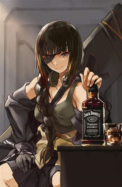 Anime Girl Drinking Vodka