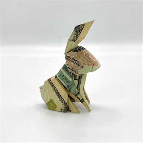 Origami 10 Dollar Bill Rabbit Handmade Etsy