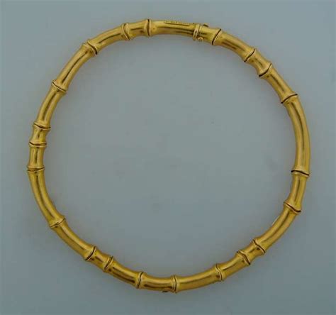 Angela Cummings Diamond Yellow Gold Bamboo Necklace For Sale At 1stdibs
