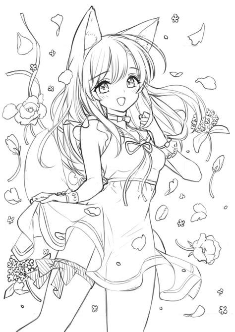 Top 153 Cute Anime Coloring Pages