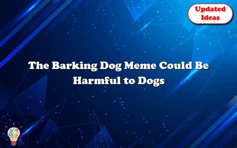 The Barking Dog Meme Could Be Harmful To Dogs Updated Ideas