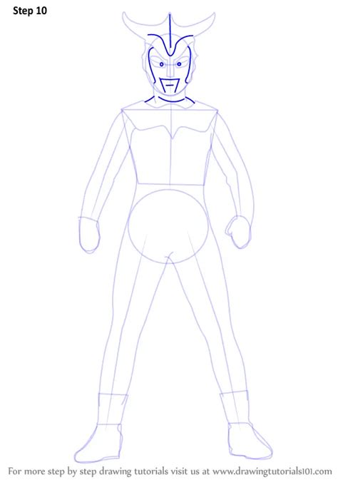 Step By Step How To Draw An Ultraman Leo