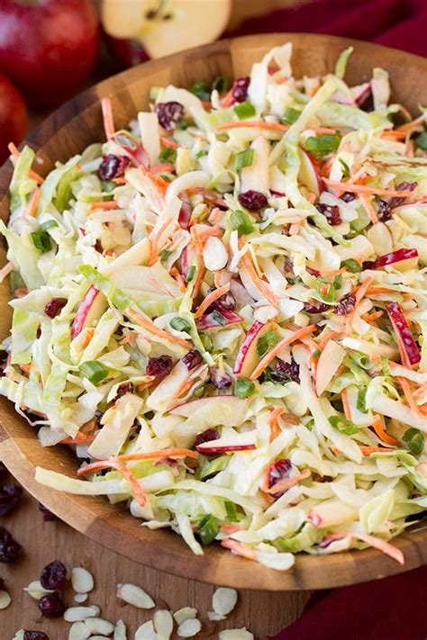 It also makes a great side to bring to a potluck because its flavors can easily meld with a number of dishes. Apple Cranberry and Almond Coleslaw - Cooking Classy