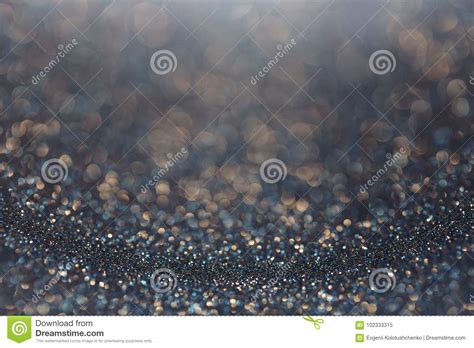 Dark Golden Blue Glitter Background Stock Image Image