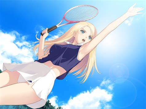 tony taka date wingfield reiko fault game cg 00s 1girl armpits arms up blonde hair