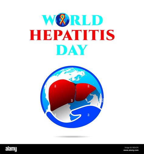 World Hepatitis Day Awareness Poster Design Vector Illustration Stock
