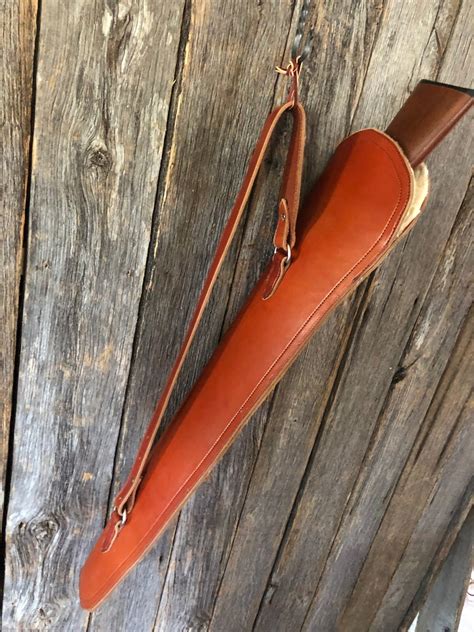 Handmade Leather Shoulder Rifle Carrying Case Leather Rifle Etsy