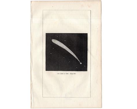 Rare C1851 The Comet Of 1811 Original Antique Print Etsy