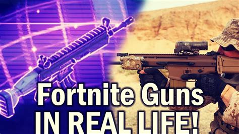 Fortnite Guns In Real Life Scar Minigun And More New 2018 Youtube