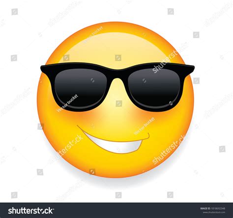 High Quality Emoticon Sunglasses Emoji Vector Stock Vektor Royaltyfri