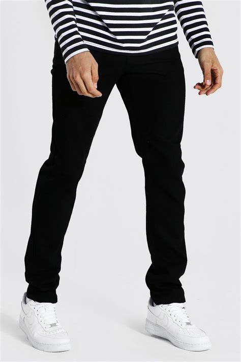 men s tall slim rigid jeans boohoo uk