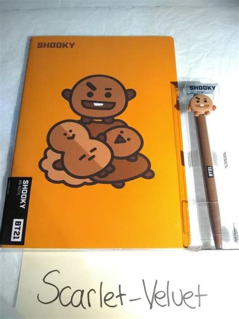 Nip Bts Bt21 X Line Friends Shooky Suga Note A5 And Gel Pen Set