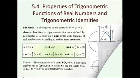 5 4 Properties Of Trigonometric Functions Of Real Numbers And