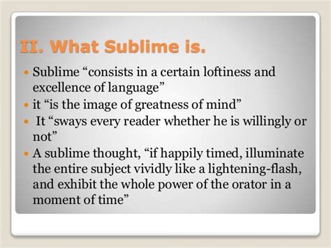 On The Sublime