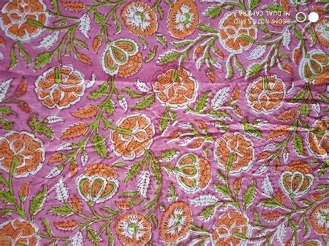 Cotton 44 45 Sanganeri Hand Block Print Fabrics Gsm 100 150 At Rs