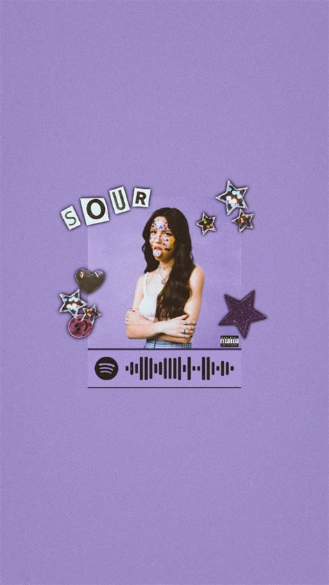 Wallpaper Olivia Rodrigo Sour Purple Aesthetic Good 4 U Spotify