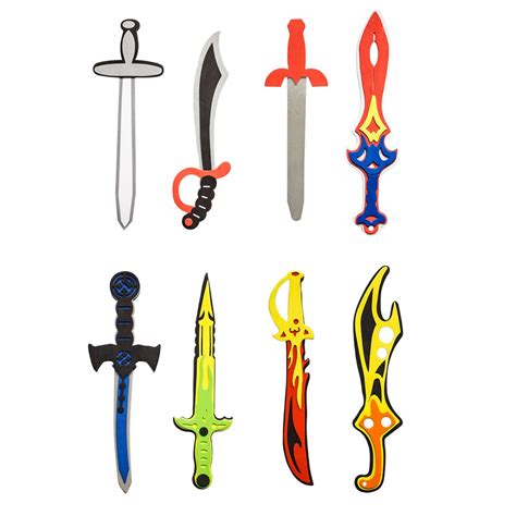 Assorted Foam Toy Swords For Children With Different Designs Including