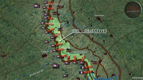 Battle Of Somme Ww1 Map