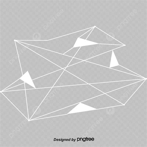 Abstract Geometric Line White Transparent Abstract Geometric Line