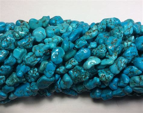 Blue Turquoise Turquoise Nugget Bead Size Approx 10 18mm 15 Strand