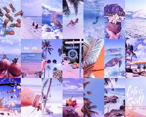 Pink Beach Aesthetic Collage Wall Collage Kit Aesthetic Beach Pcs My