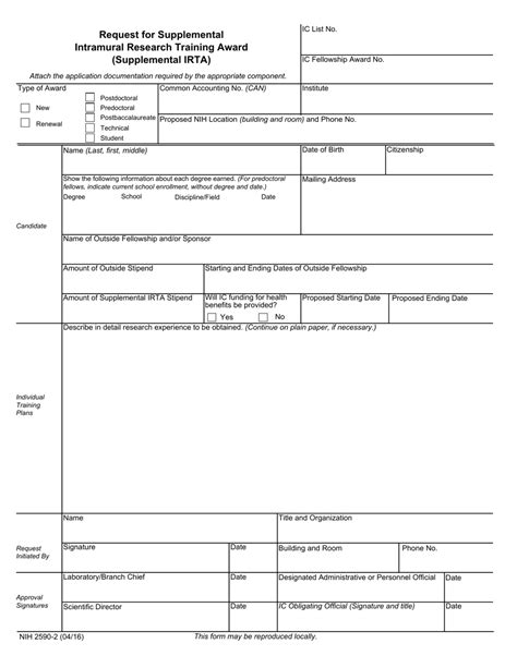 Form Nih 2590 2 Fill Out Sign Online And Download Fillable Pdf