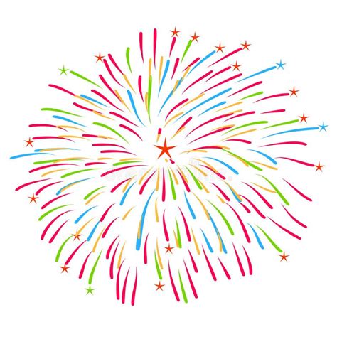 Fireworks On White Background Vector Illustration Stock Vector