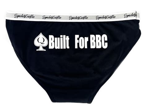 built for bbc bikini panty with queen of spades symbol