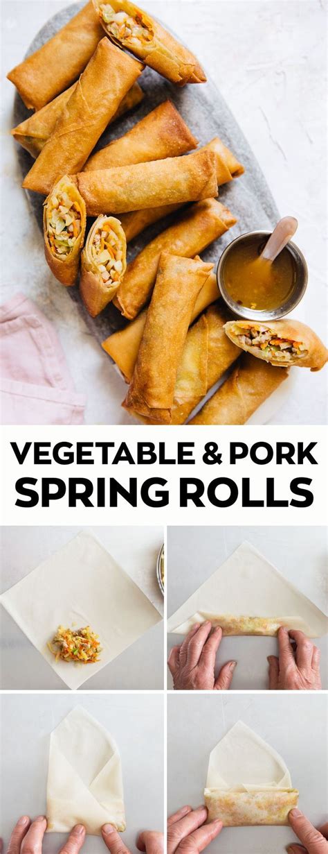Cooking chinese pork spring rolls. Vegetable and Pork Spring Rolls | Recipe | Spring rolls ...