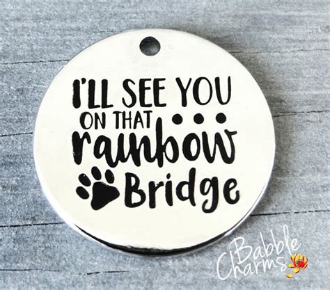 Ill See You On That Rainbow Bridge Rainbow Bridge Charm Etsy
