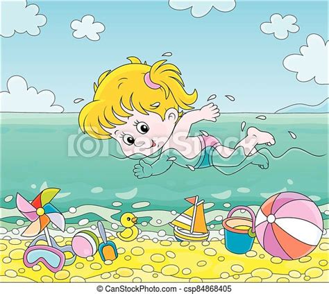 Top 148 A Girl Swimming Cartoon