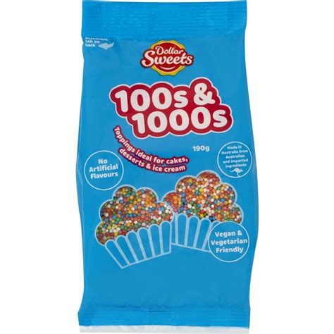 Dollar Sweets Natural 100s And 1000s 190g Big W