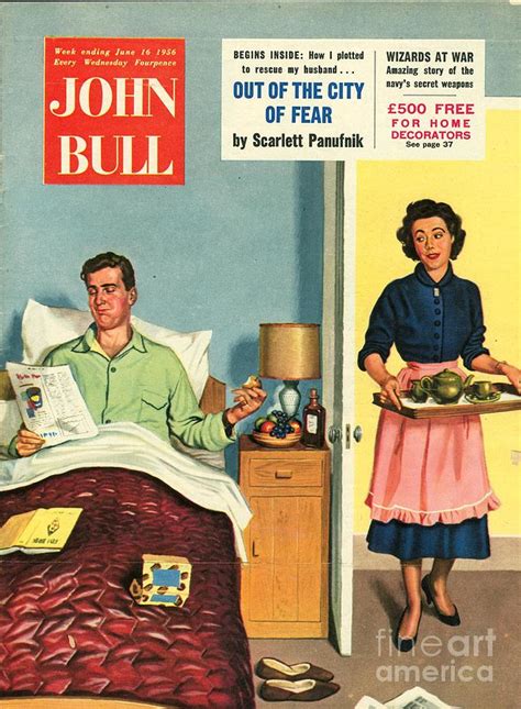 John Bull 1950s Uk Breakfast In Bed Drawing By The Advertising Archives