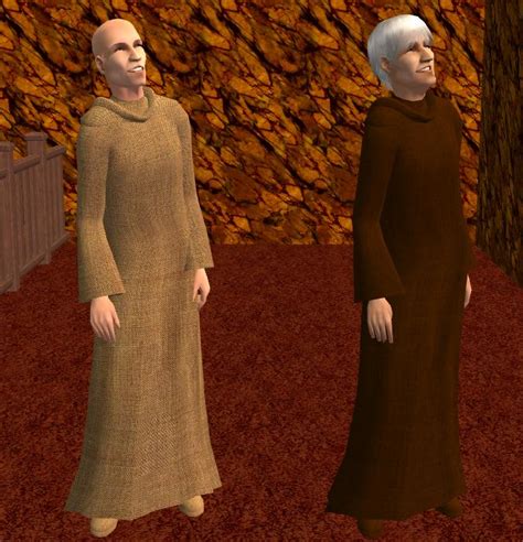Mod The Sims Monk Cape For Elder And Adults
