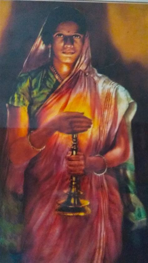 Lady with Lamp - A famous painting of Raja Ravi Varma : r/pics