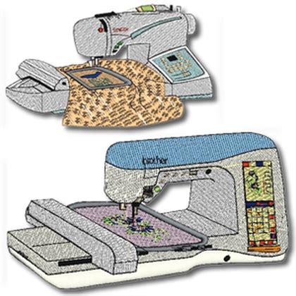 10 set Embroidery Machine Machine Embroidery Designs