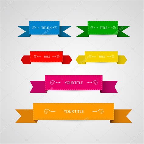 Colorful Vector Labels Ribbons Set — Stock Vector © Handatko 35934279
