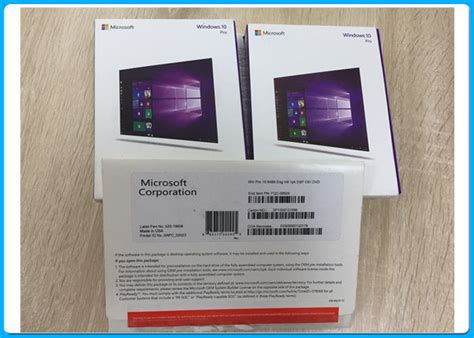 Genuine Italian Microsoft Windows 10 Pro Software Dvd Coa License Key