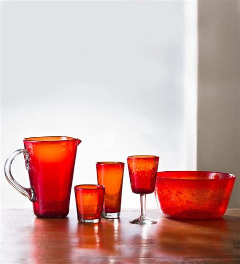 Bright Bubbled Recycled Glassware Collection Vivaterra