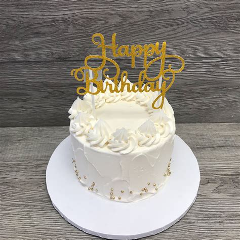 Gold Happy Birthday Cake Gluten Free And Allergy Sensitive Sensitive