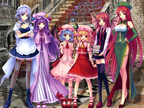 Download Patchouli Knowledge Sakuya Izayoi Hong Meiling Koakuma Touhou Flandre Scarlet Remilia