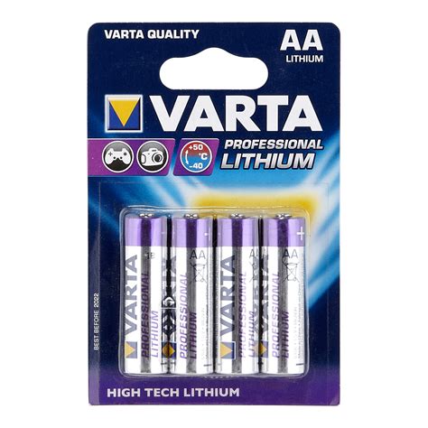 Varta Aa Professional Lithium Batteries 4 Pack Bunnings Warehouse