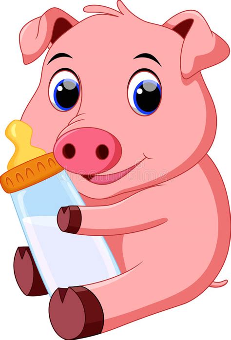 Cute Baby Pig Cartoon Stock Illustration Illustration Of Barn 50305218
