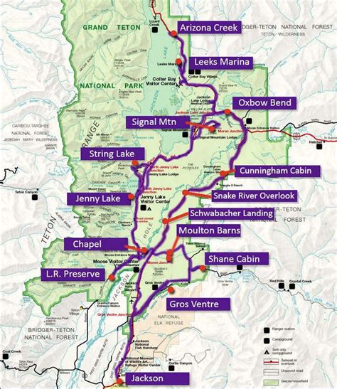 Grand Teton Maps And Info National Park Vacation Yellowstone