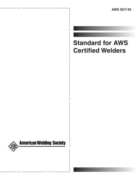 Pdf Standard For Aws Certified Welders Aws Bookstore Statement On Use Of Aws Standards All