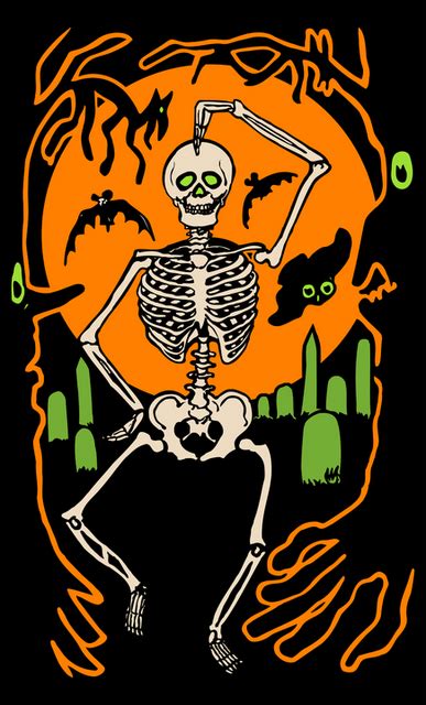 Rare Beistle Embossed Skeleton Fall Halloween Decor Retro Halloween