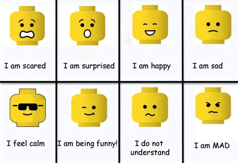 Lego Emoticons Emotions Cards Emotions Game Lego