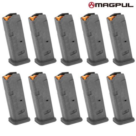 Magpul Pmag 10 Gl9 9mm 10 Round Magazine For Glock 19 Pistols 10 Pack