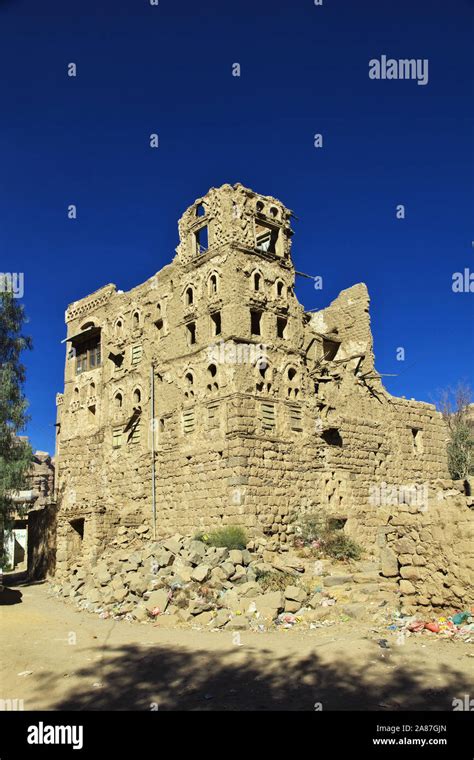 Dar Al Hajar Rock Palace Sanaa Yemen Stock Photo Alamy
